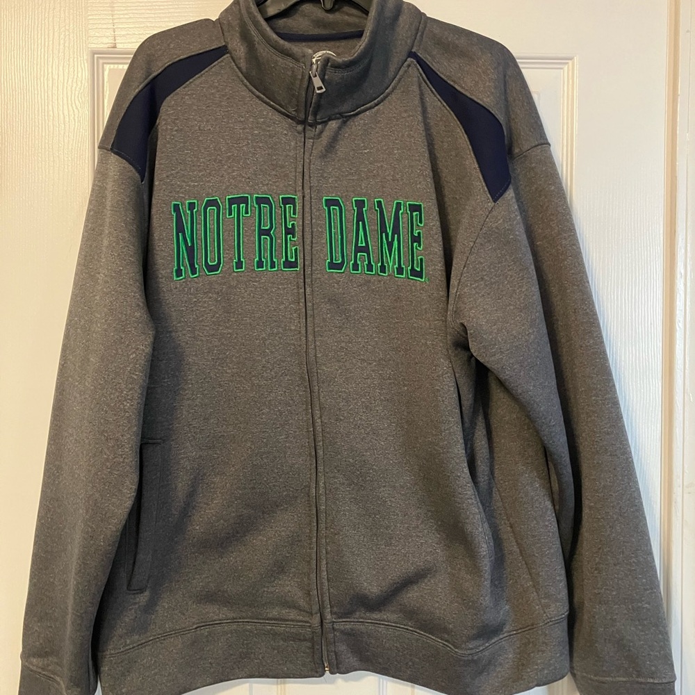 Notre Dame Fightin’ Irish Gray Campus Drive Full Zip Jacket Men’s Size Large